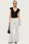 Petite Naomi Foldover Flared Leggings