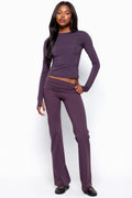Oriane Foldover Flared Leggings