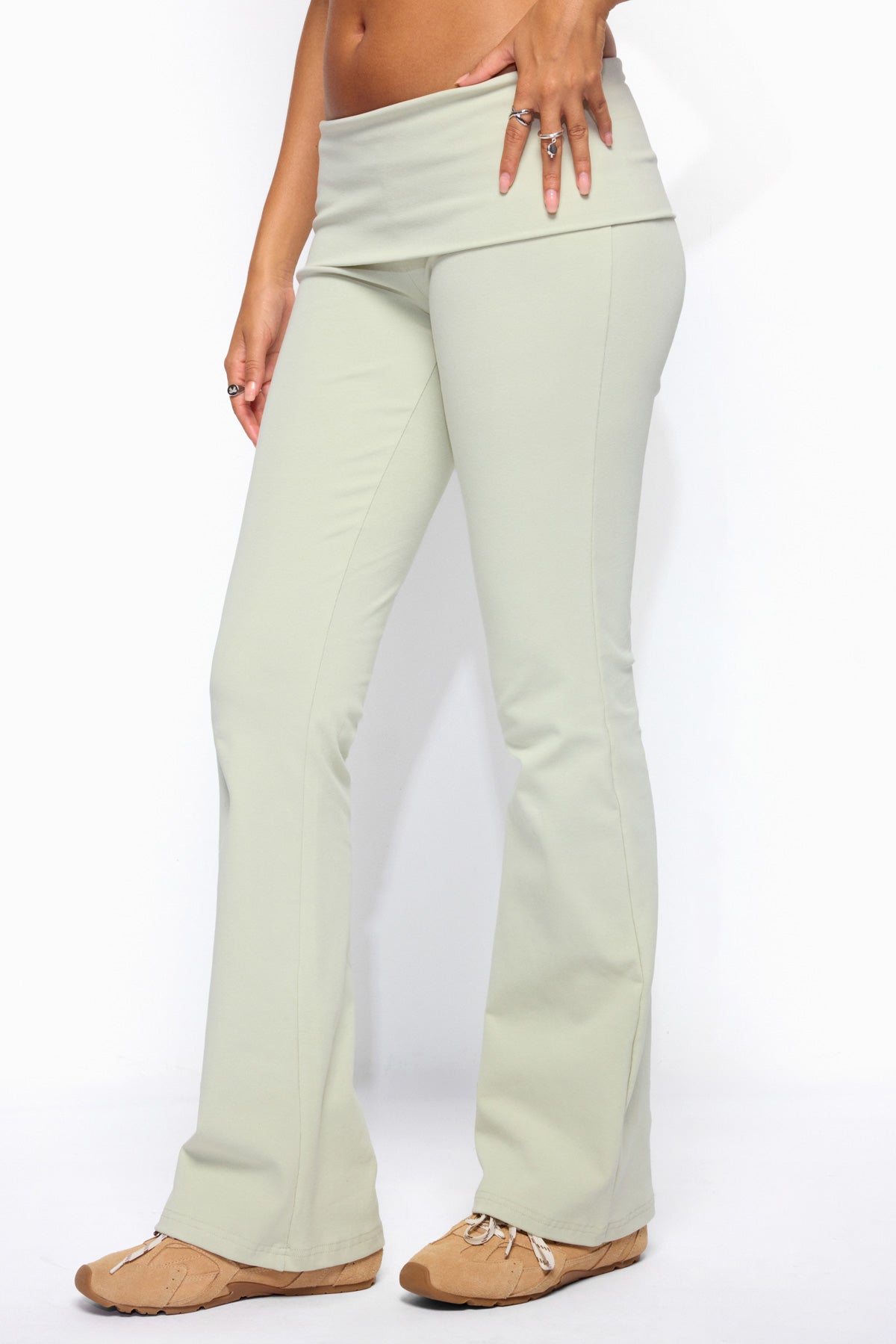 Ivanne Foldover Flared Trousers