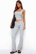 Ivanne Foldover Flared Trousers